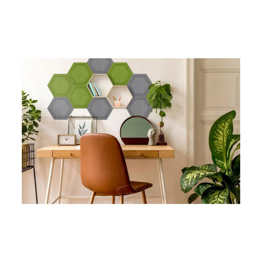 HEXA BOLD Felt Panel - GREY - DecorMania.eu