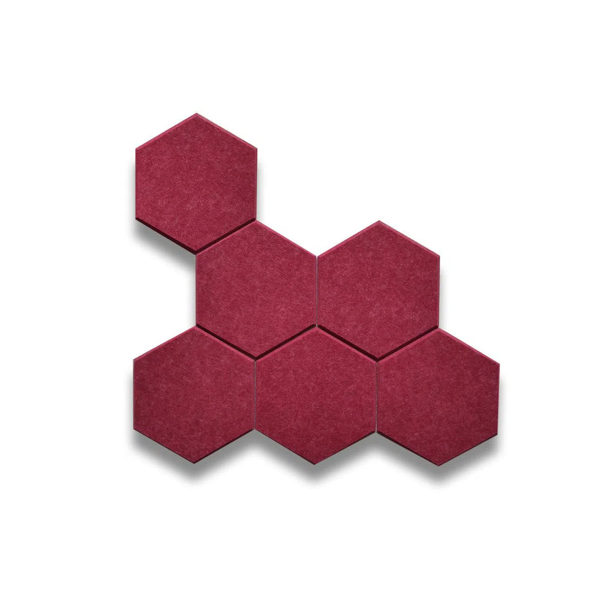 HEXA Felt 3D Panel - RED 3pcs. - DecorMania.eu