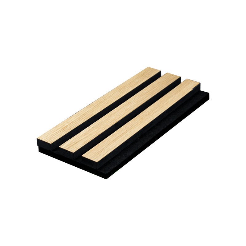 Oak - Black Acoustic Slats Wall Panel 240 x 60 - DecorMania.eu