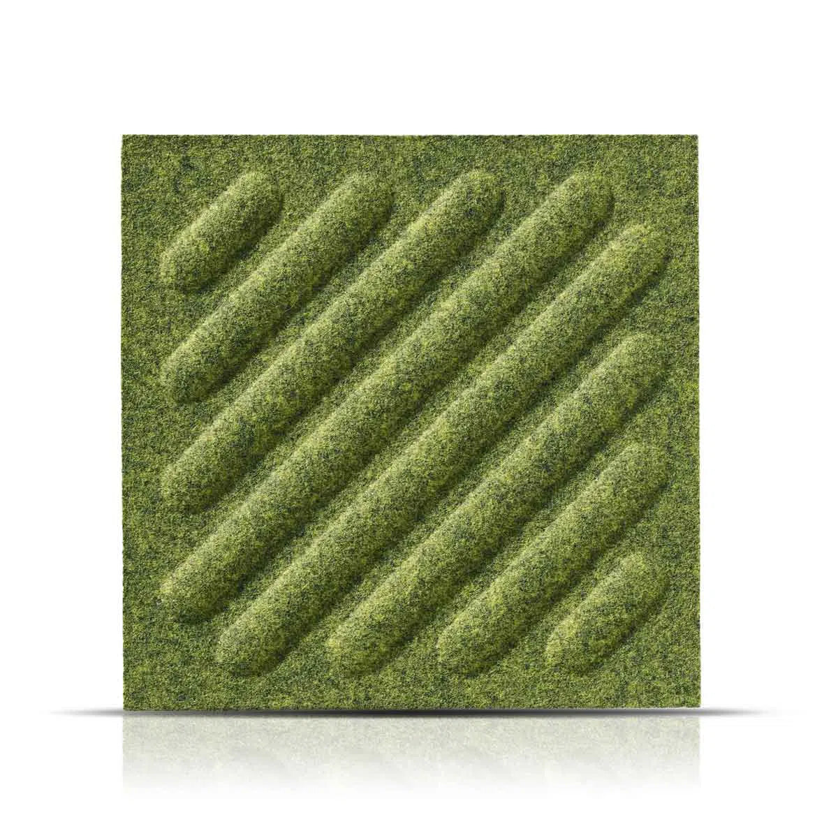 SQUARE RIFT 2 Felt Panel - OLIVE - DecorMania.eu