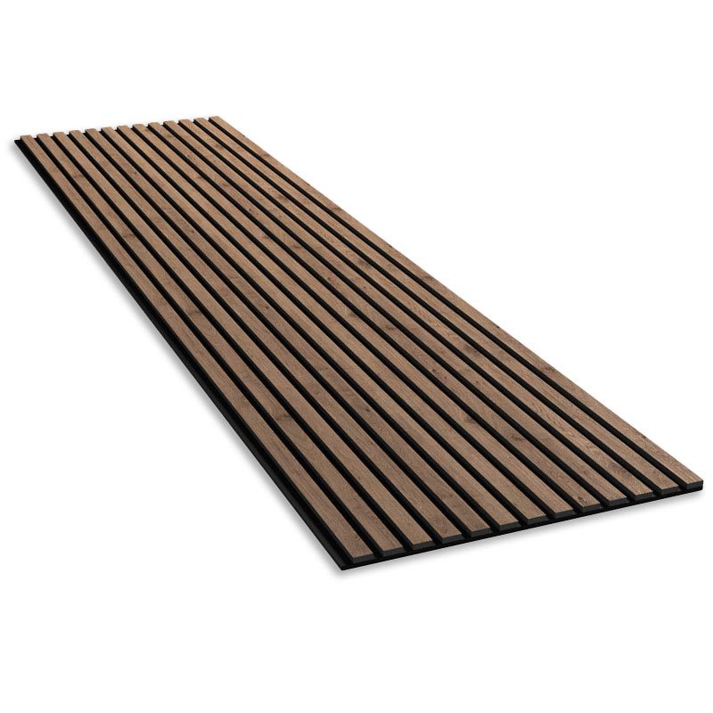 Walnut Acoustic Slat Wall Panel 240 x 60 - DecorMania.eu