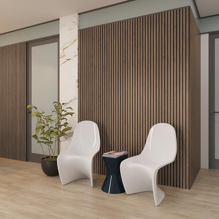 Walnut Acoustic Slat Wall Panel 280 x 60 - DecorMania.eu